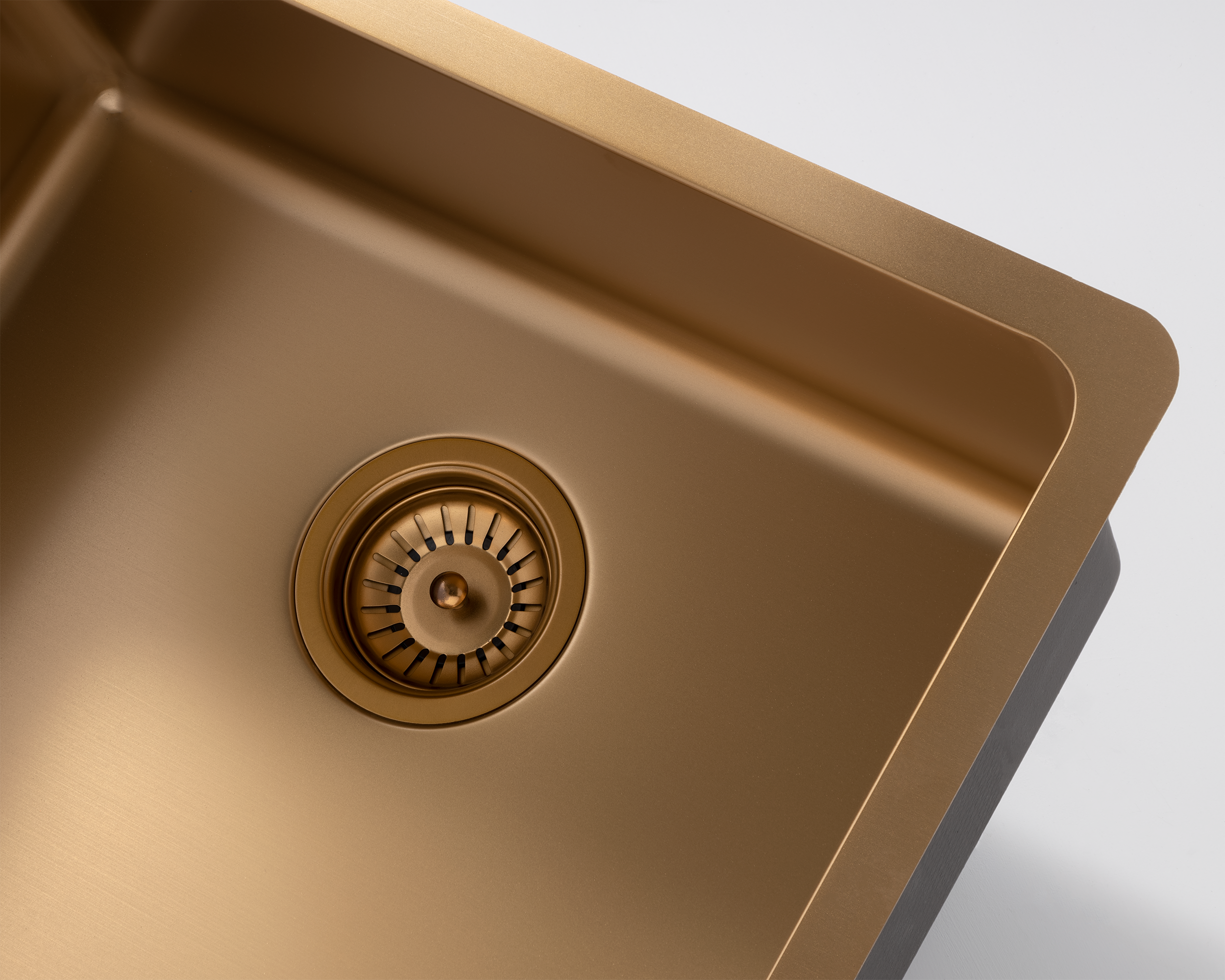 520mm Large Single Bowl Kitchen Sink - Brass