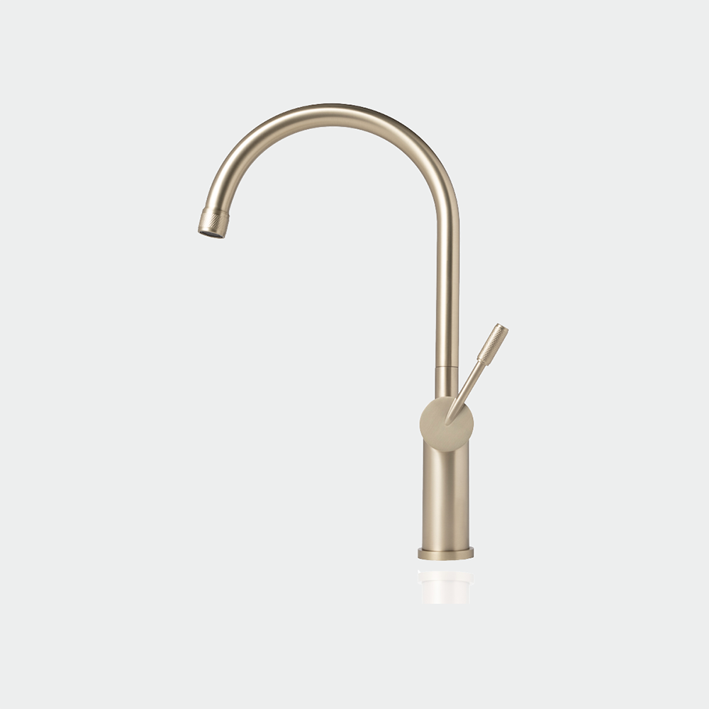 Titan Gooseneck Gold Kitchen Tap