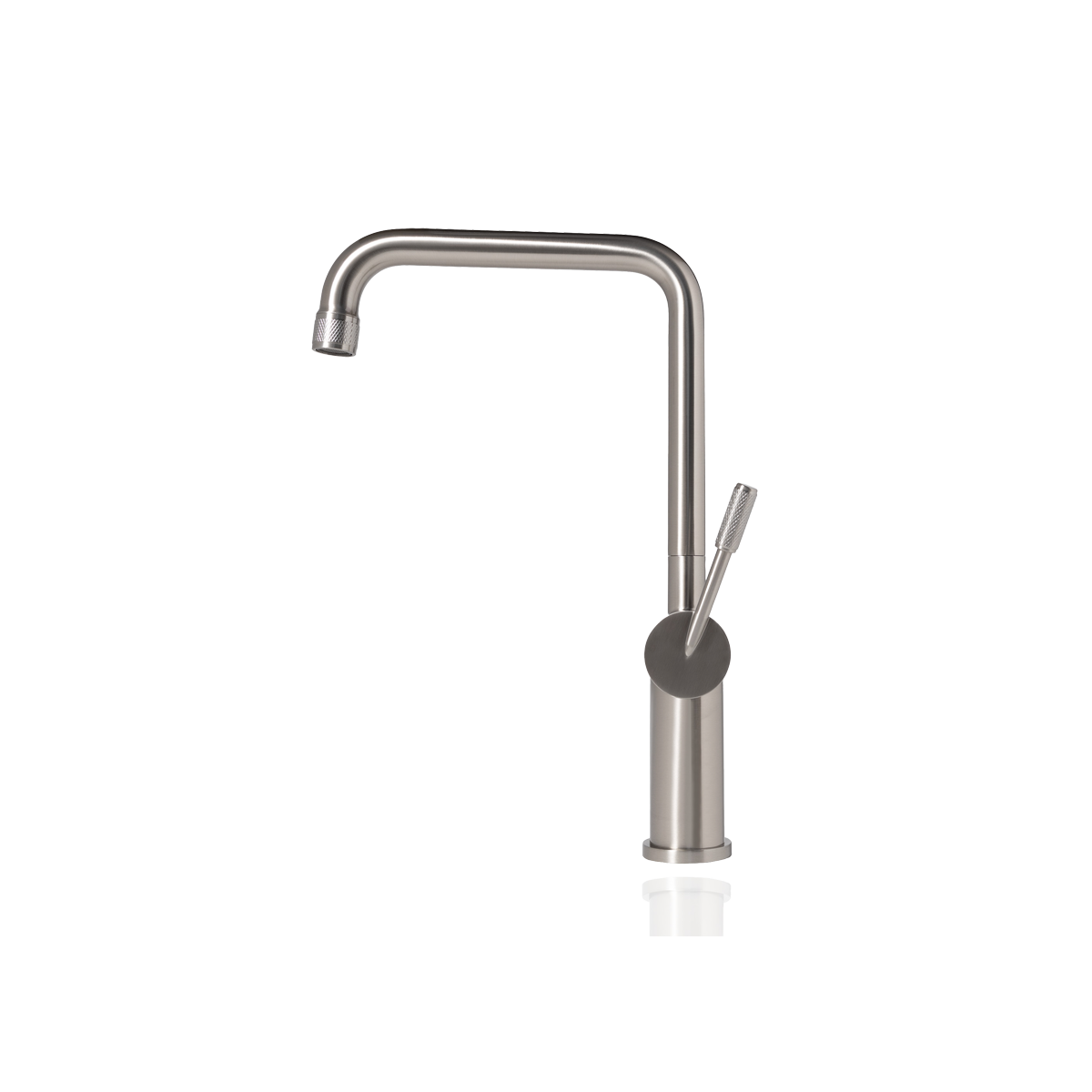 Square Kitchen Mixer Tap - Stainless Steel