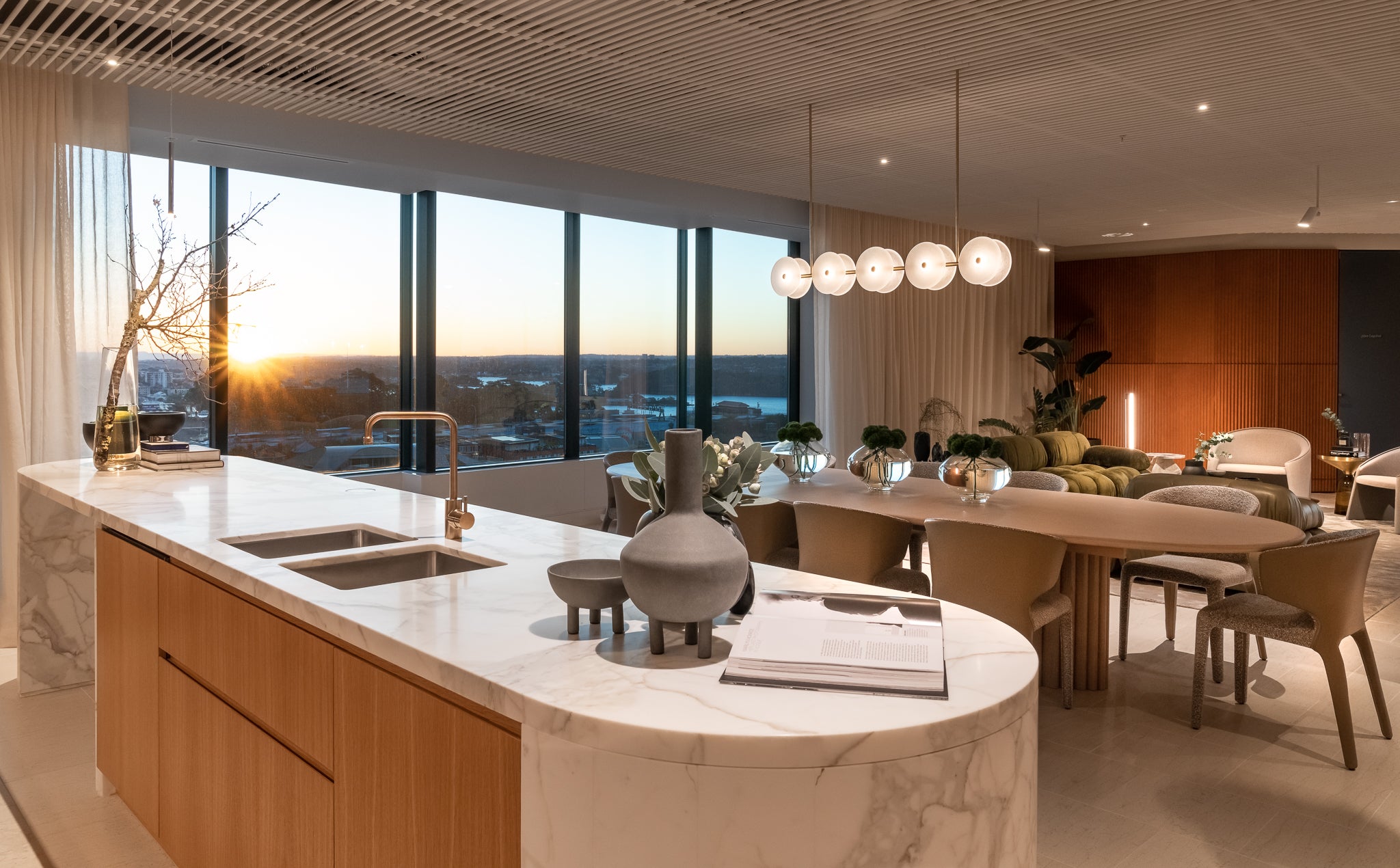 Image of the interior design and kitchen design of an architectural project called sirius sydney harbour in which titan stainless steel sinks are installed