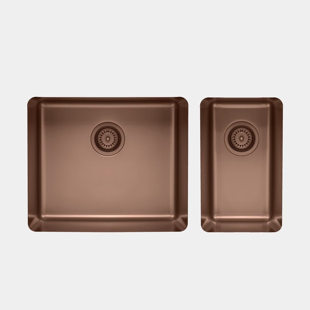 Essentials 500mm & 250mm 1 + 1/2 Double Bowl Sink - TSAB5228