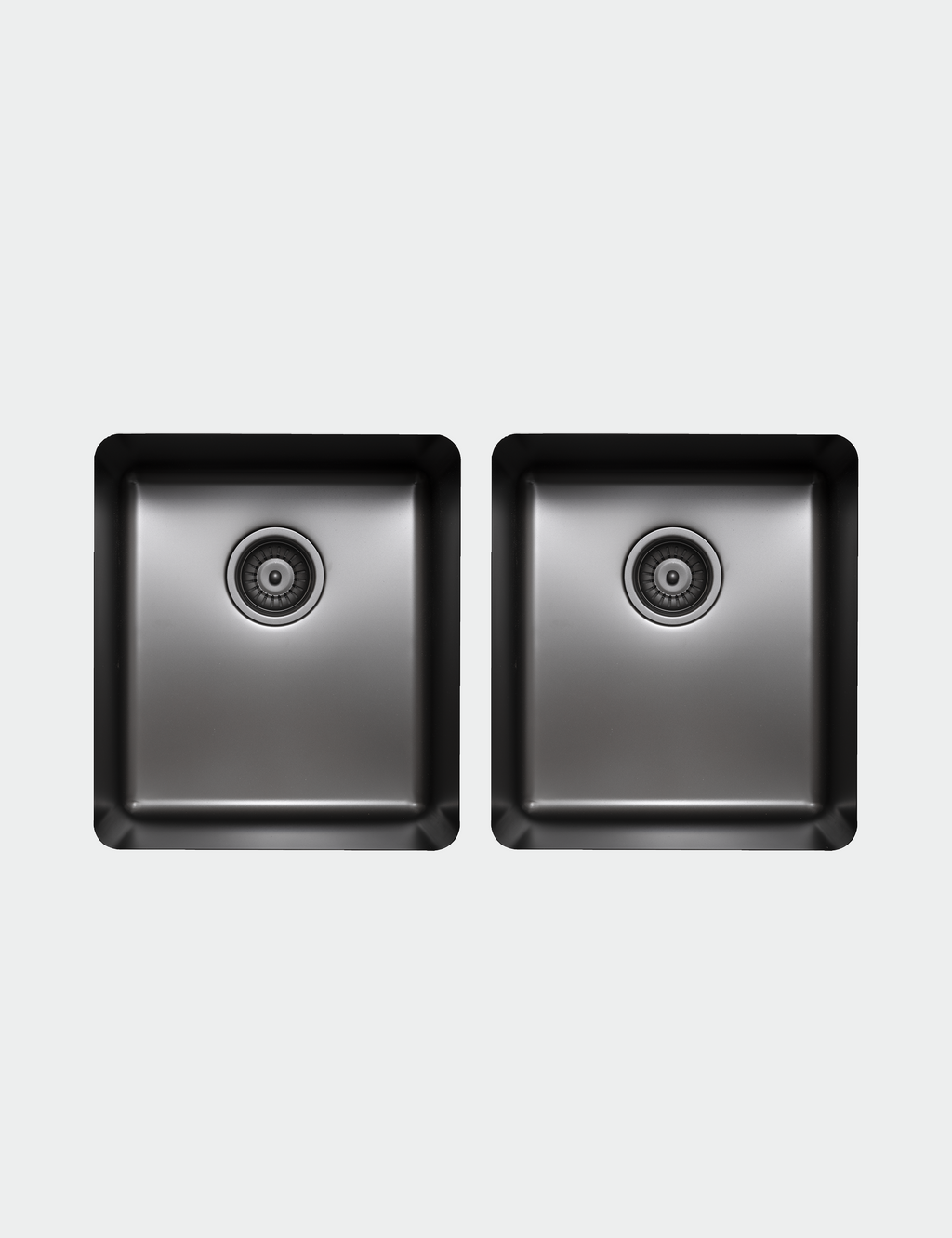 Essentials 350mm & 350mm Double Bowl Sink - TSGM4040