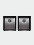 Essentials 350mm & 350mm Double Bowl Sink - TSGM4040