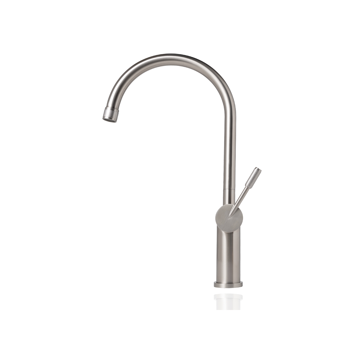 Gooseneck Kitchen Mixer Tap - Stainless Steel